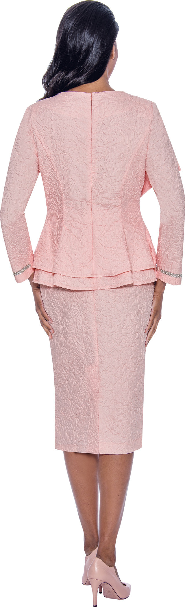 Divine Apparel SL1981W Plus Size Formal Midi Length Dress