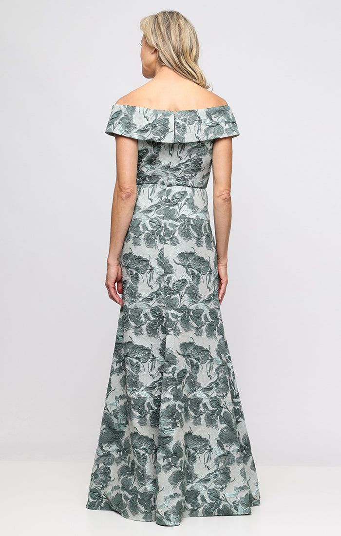 Formal Dresses Formal Long Floral Dress Sage-Jacquard-8181277-Floral