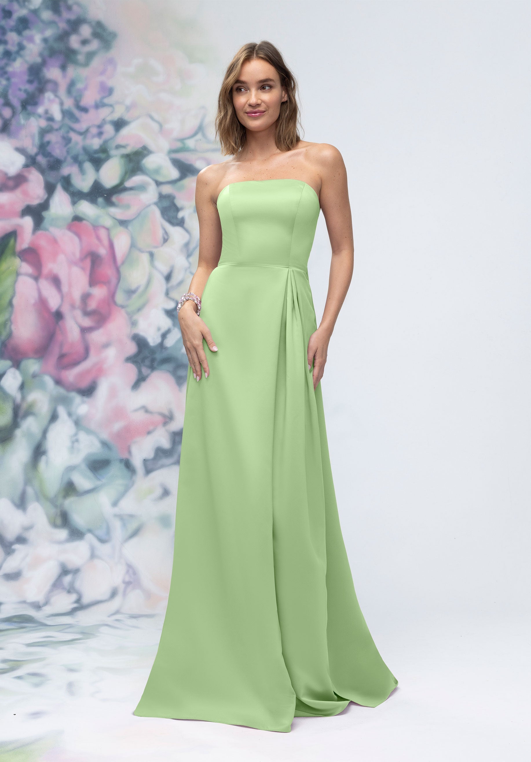Formal Dresses Long Evening Formal Dress Sage-Satin-3030014-Pleated