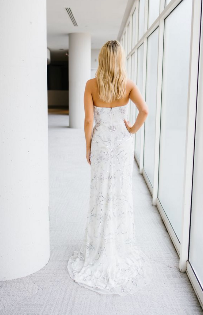Aleta 1432 Sequin Long Formal Evening Dress