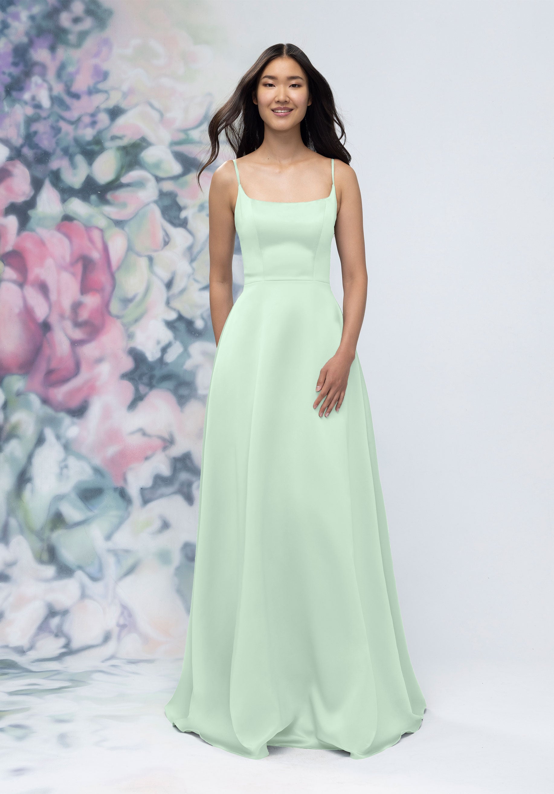 Formal Dresses Long A Line Formal Gown Sea Glass-Satin-3030017-A Line