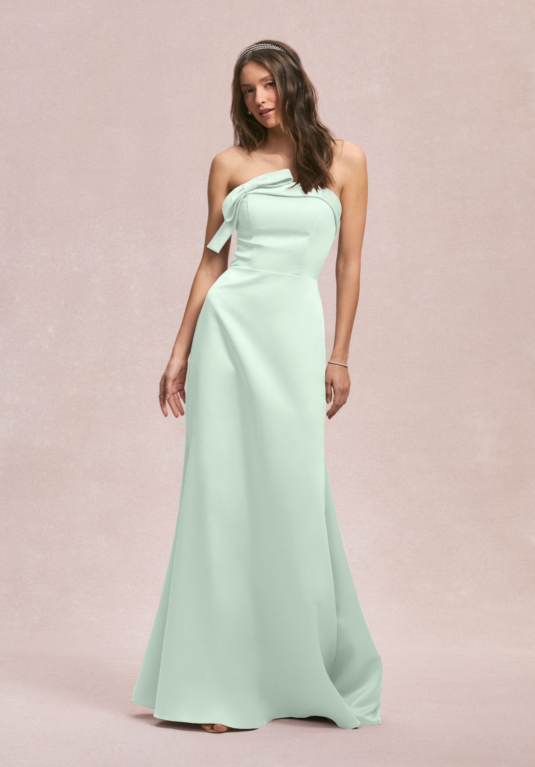 Formal Dresses Long A Line Formal Evening Dress Sea Glass-Satin-31246-Fitted