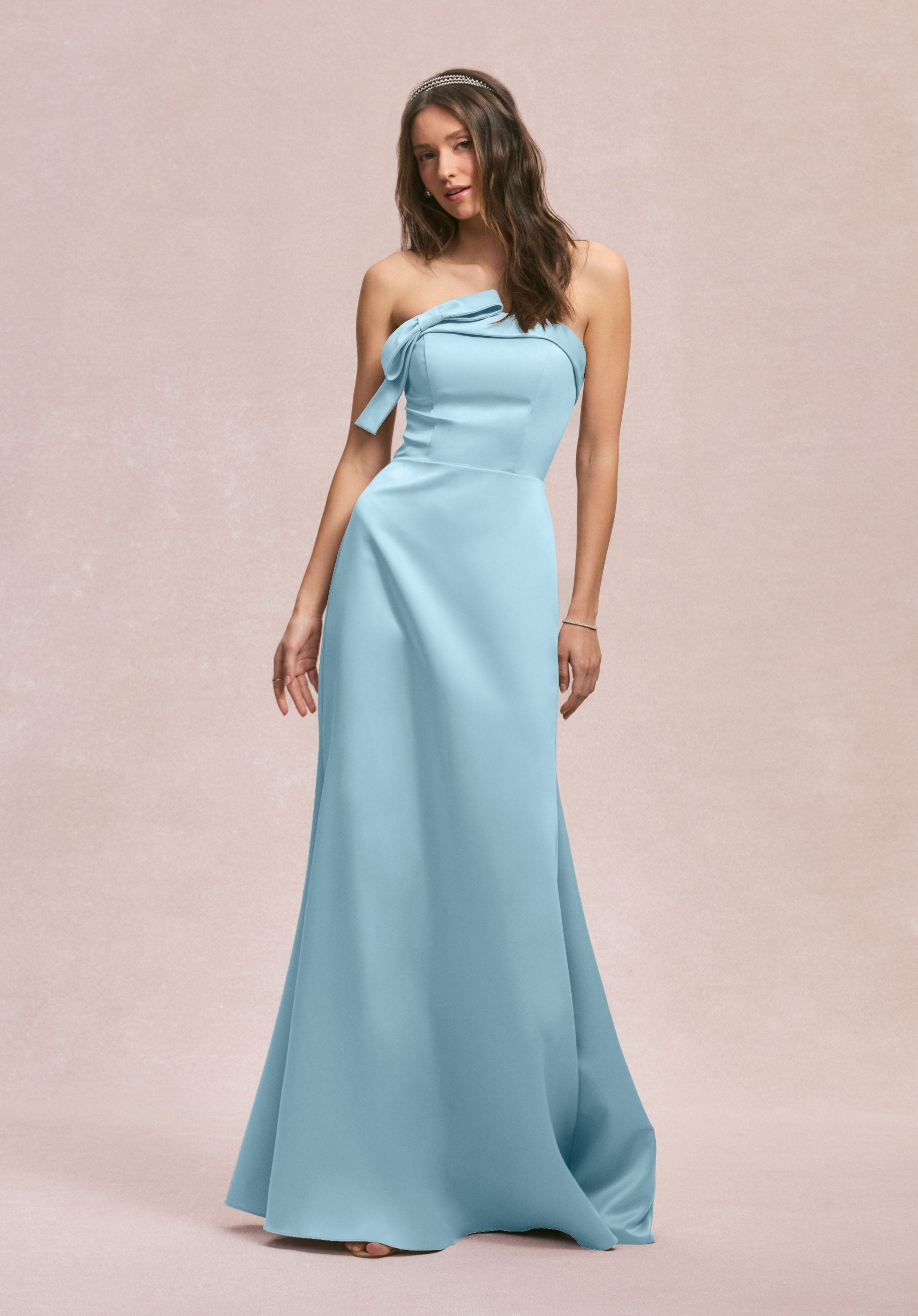 Formal Dresses Long A Line Formal Evening Dress Sky-Satin-31246-Fitted