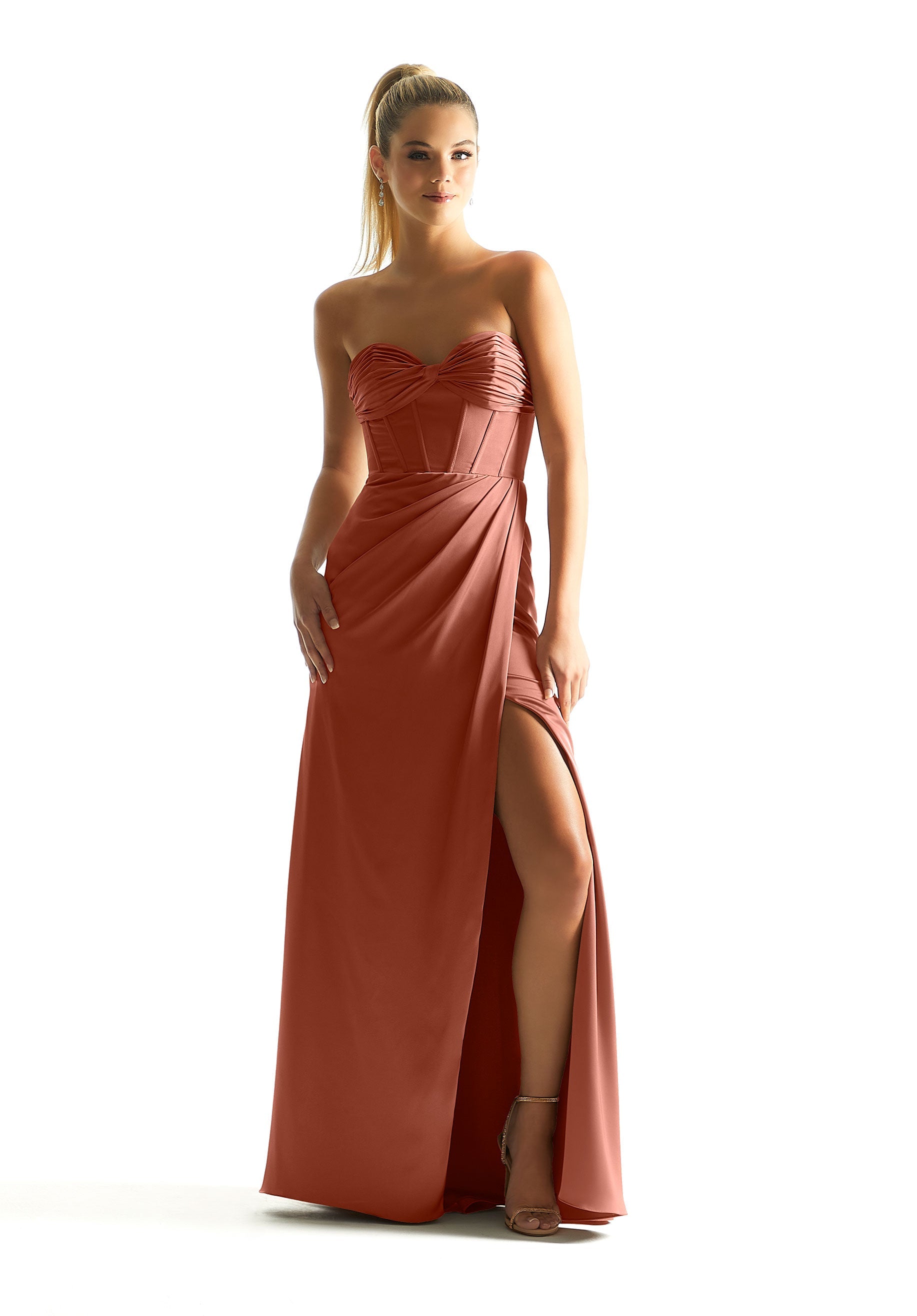 Formal Dresses Fitted Long Corset Formal Dress Spice-Satin-21858-Corset