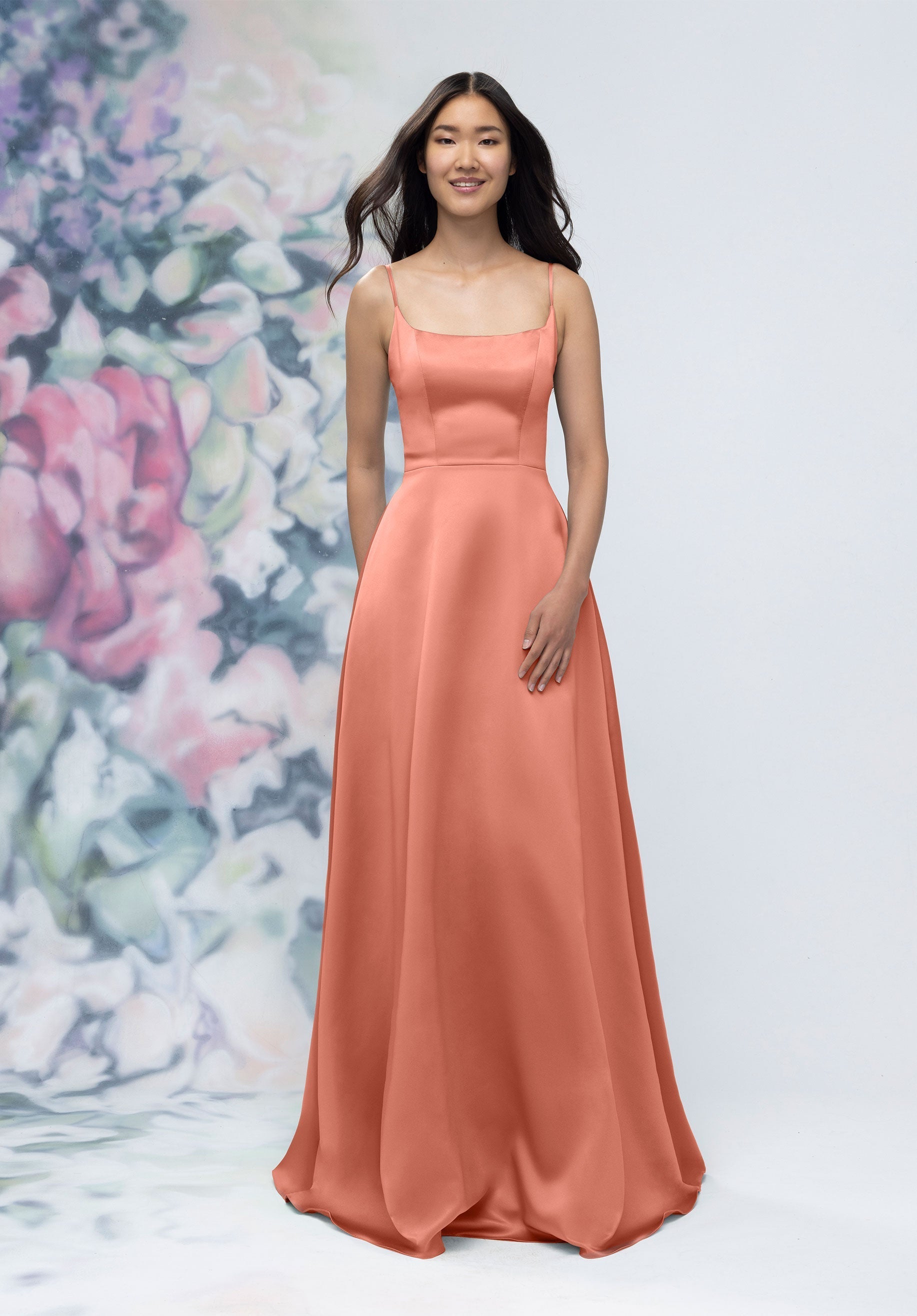 Formal Dresses A Line Formal Long Gown Spice-Satin-3030017-A Line