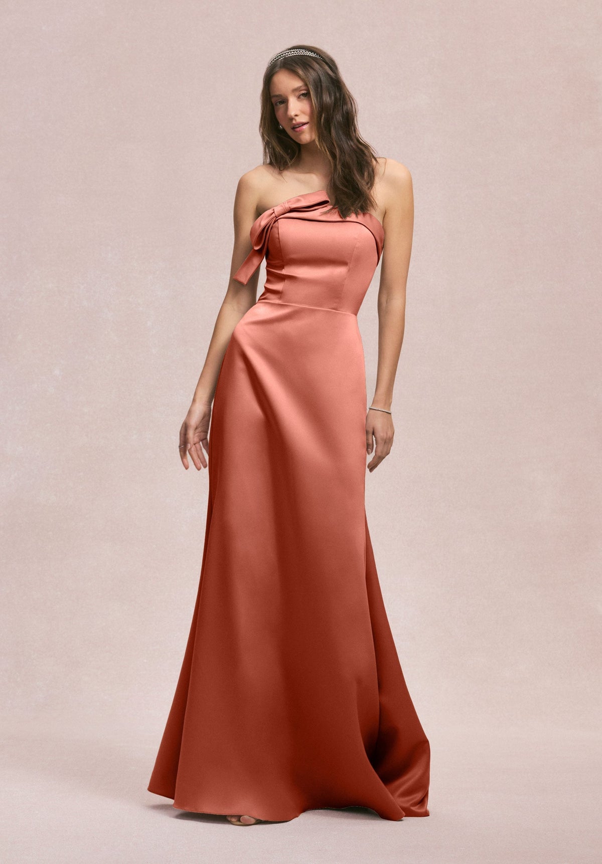 Formal Dresses Evening Long Formal Fitted Dress Spice-Satin-31246-Fitted