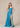Prom Dresses Long Slit Fitted Prom Dress  Ocean Blue