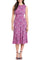 Cocktail Dresses Short Ruched Front Multi Cocktail Dress BERRY WHITE