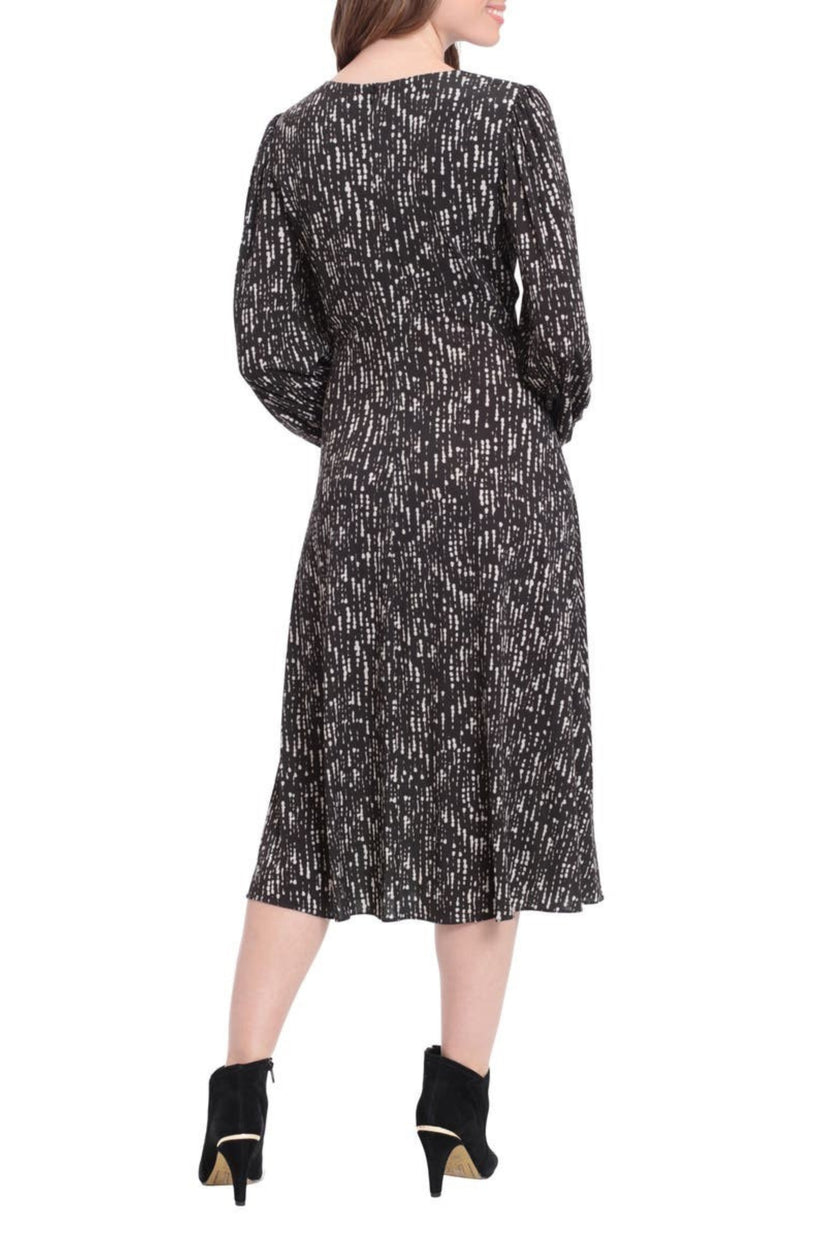 Formal Dresses Long A Line Multi Print Formal Dress BLACK COMBO