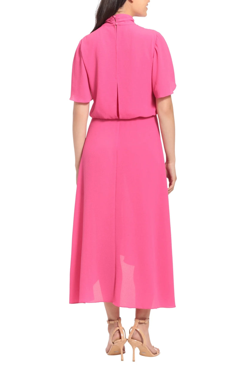 London Times T6473M Midi Length Blouson Short Cocktail Dress