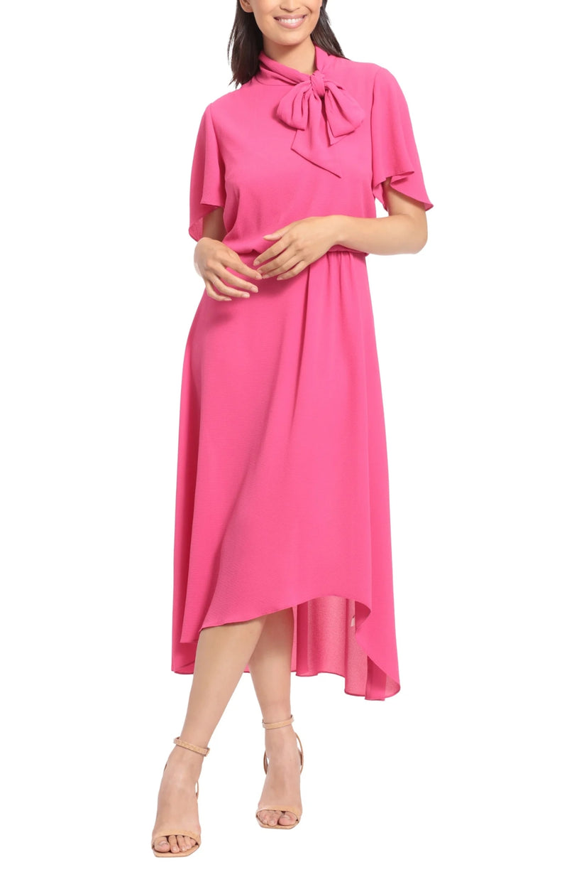 London Times T6473M Midi Length Blouson Short Cocktail Dress