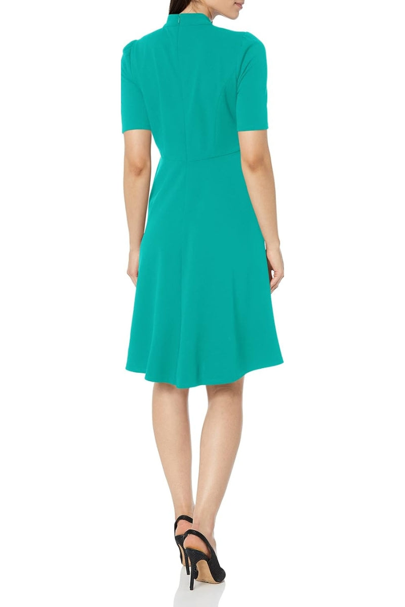 London Times T6478M Short Puff Sleeve Cocktail Dress