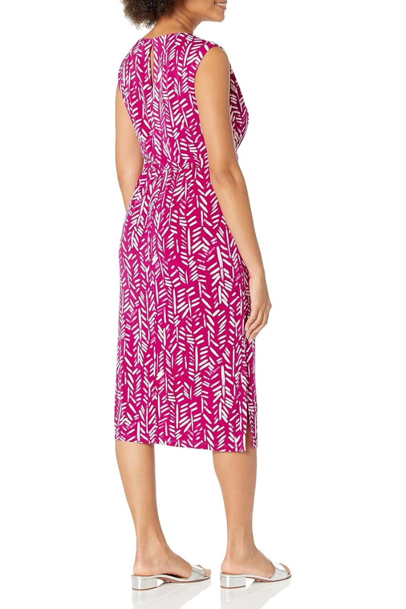 London Times T6872W Short Midi Length Cocktail Plus Size Dress