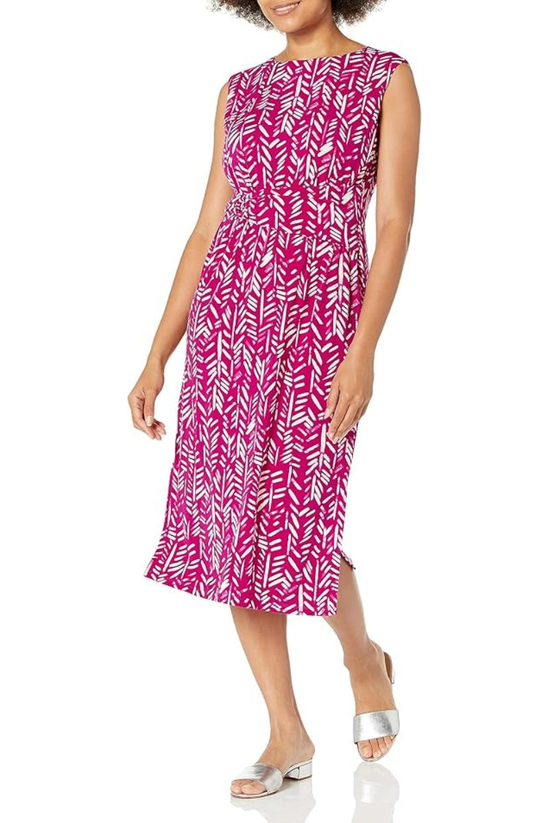 London Times T6872W Short Midi Length Cocktail Plus Size Dress