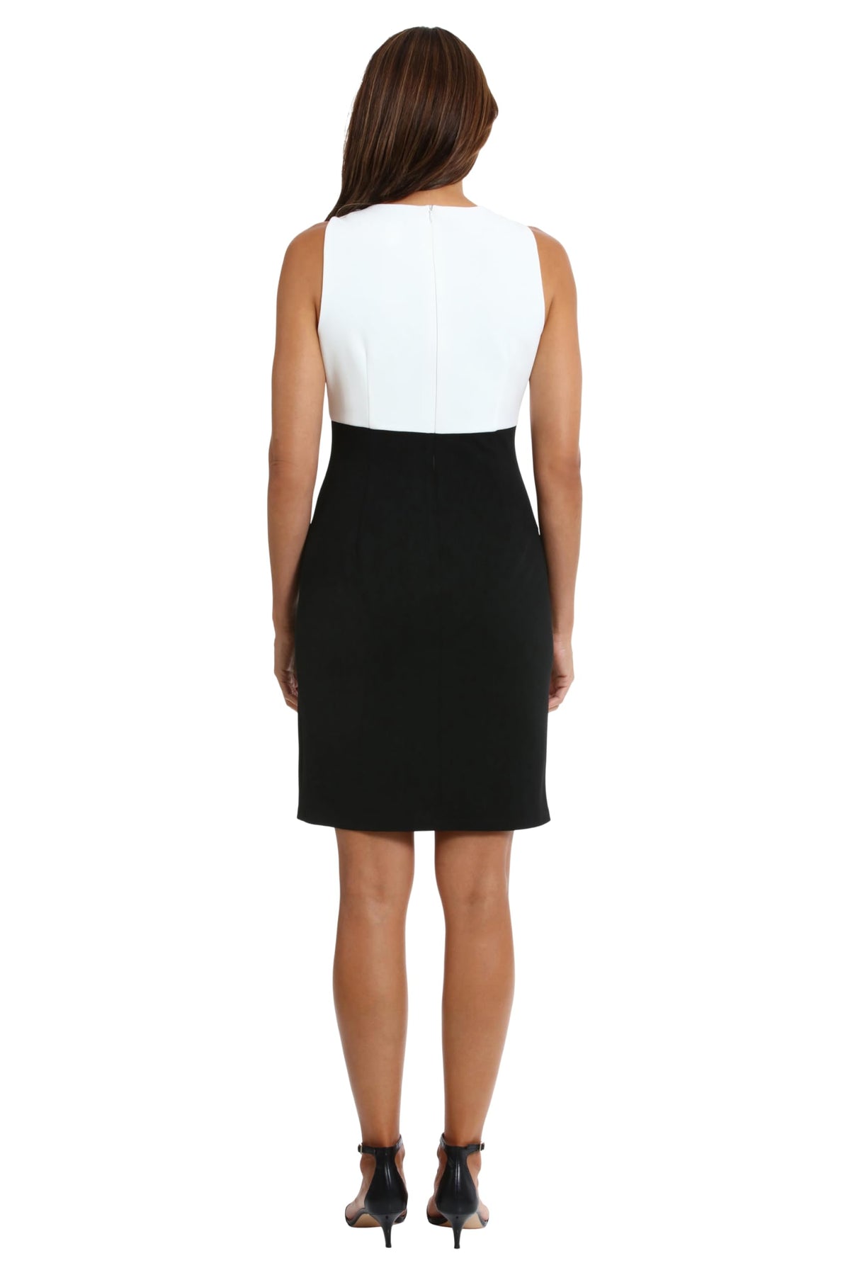 London Times T7142M Black White dress back