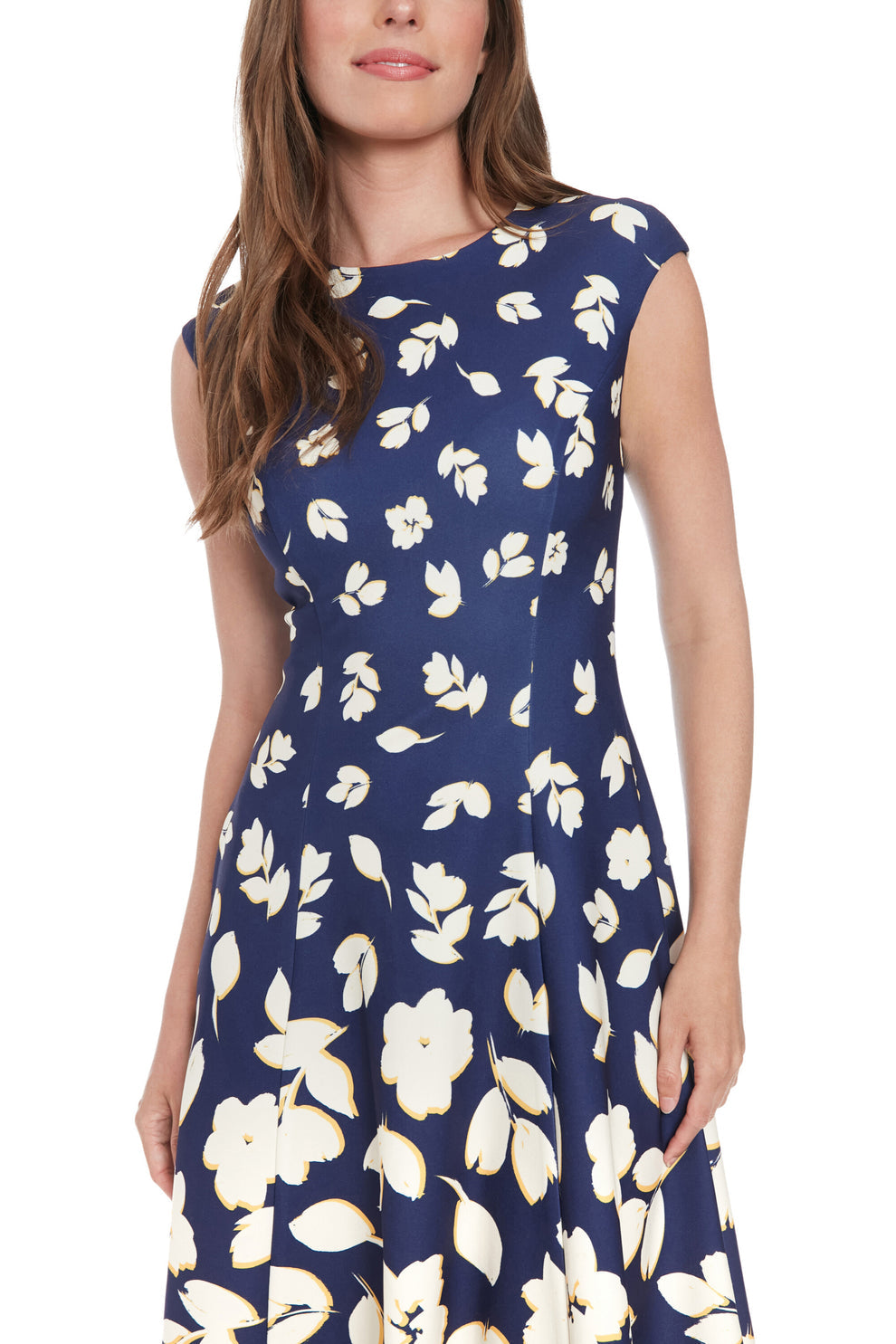 London Times T7776M Short Floral Print Cocktail A Line Dress