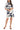 Cocktail Dresses Short Floral Print Cocktail Dress Navy Ivory