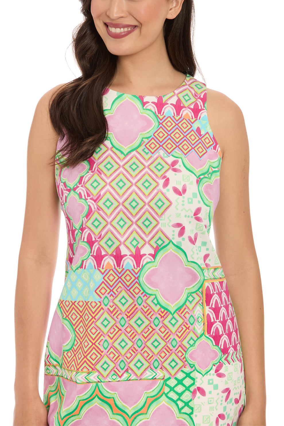 London Times T7930M Fitted Short Printed Cocktail Mini Dress