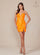 Prom Dresses Short Sequin Print Cocktail Dress Orange