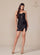 Cocktail Dresses Short Fitted Leg Slit Cocktail Dress Black