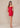 Cocktail Dresses Short Fitted Leg Slit Cocktail Dress Deep Red