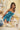 Cocktail Dresses Short Fitted Leg Slit Cocktail Dress Ocean Blue