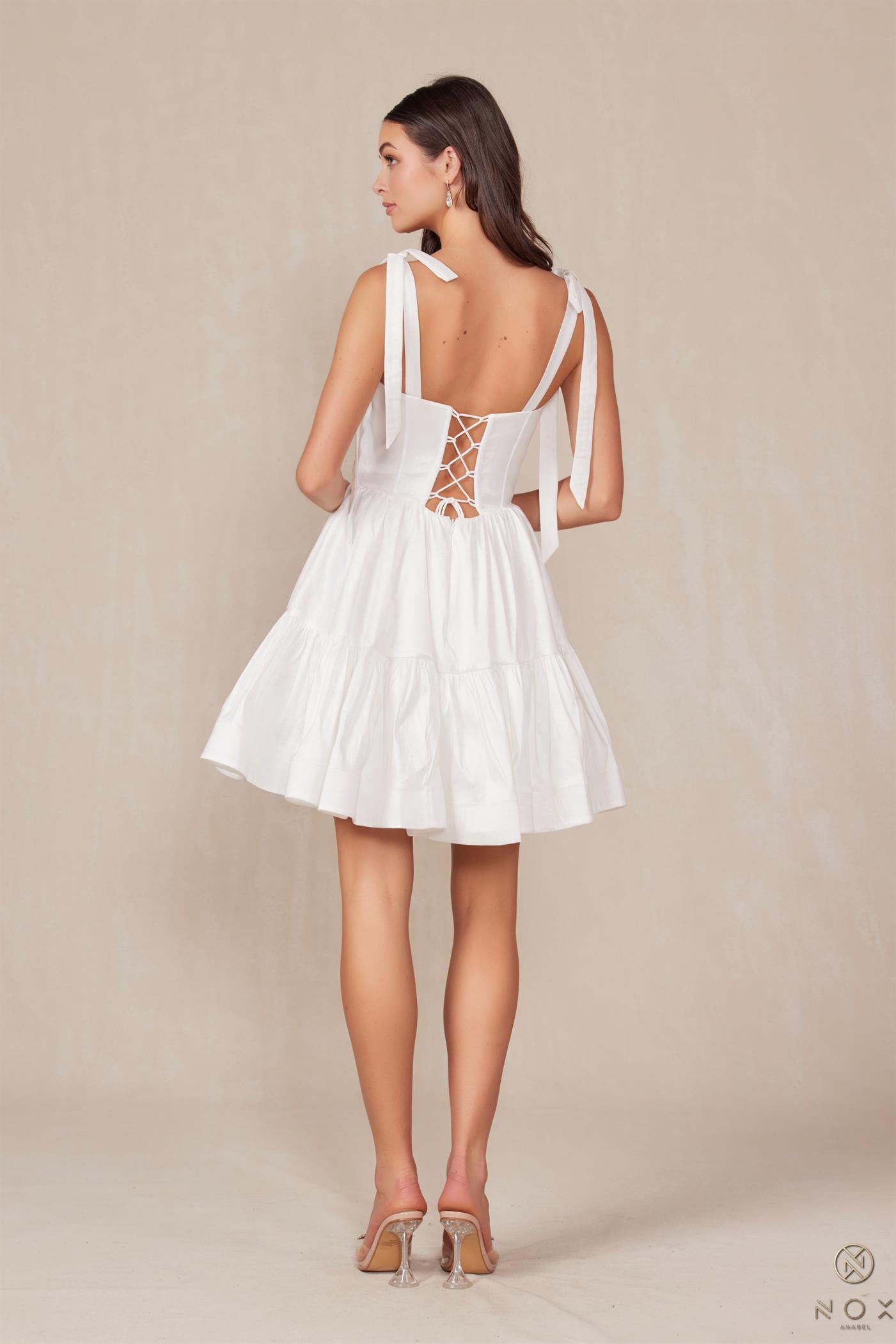 Nox Anabel T869W Short A Line Homecoming Cocktail Dress