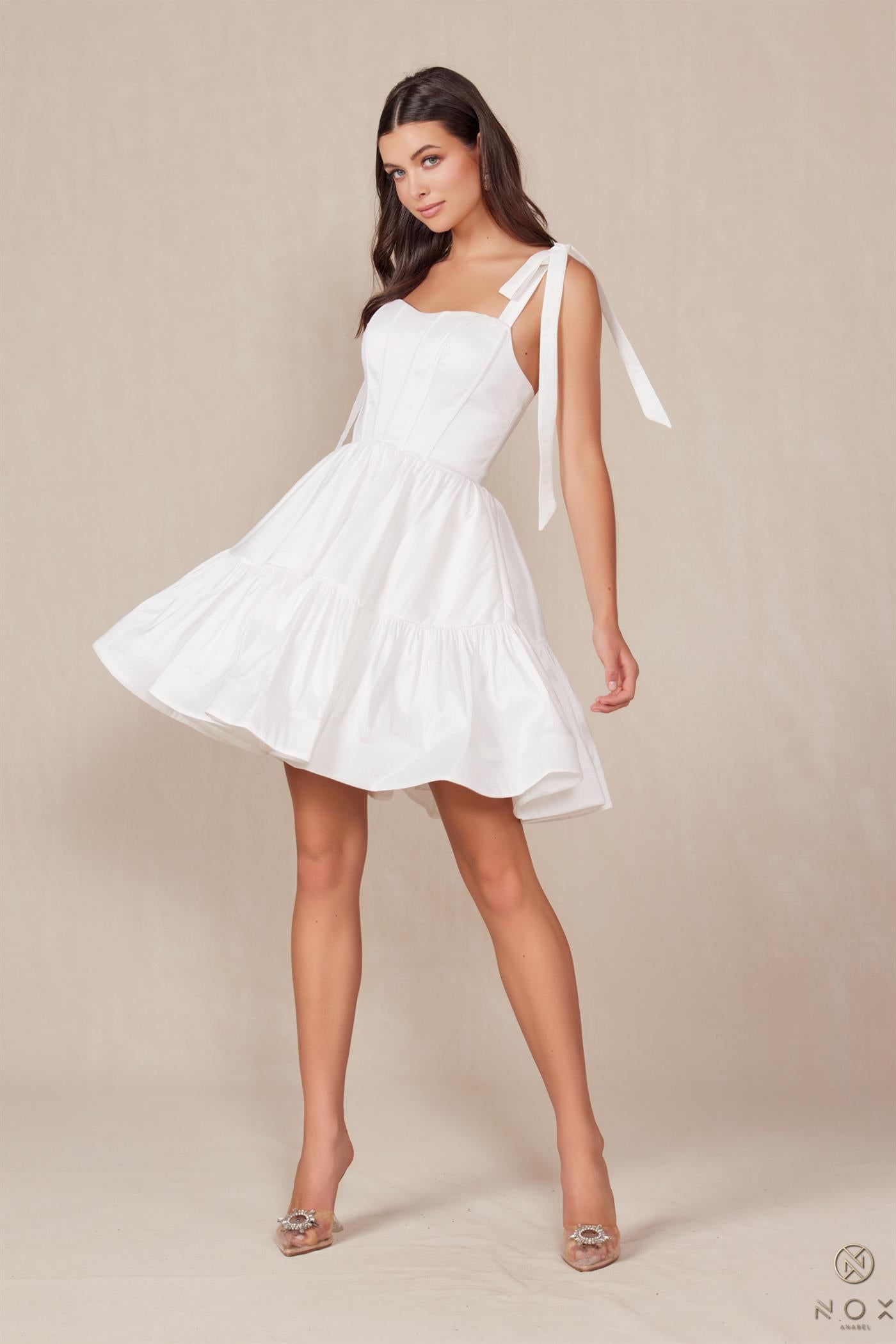 Nox Anabel T869W Short A Line Homecoming Cocktail Dress
