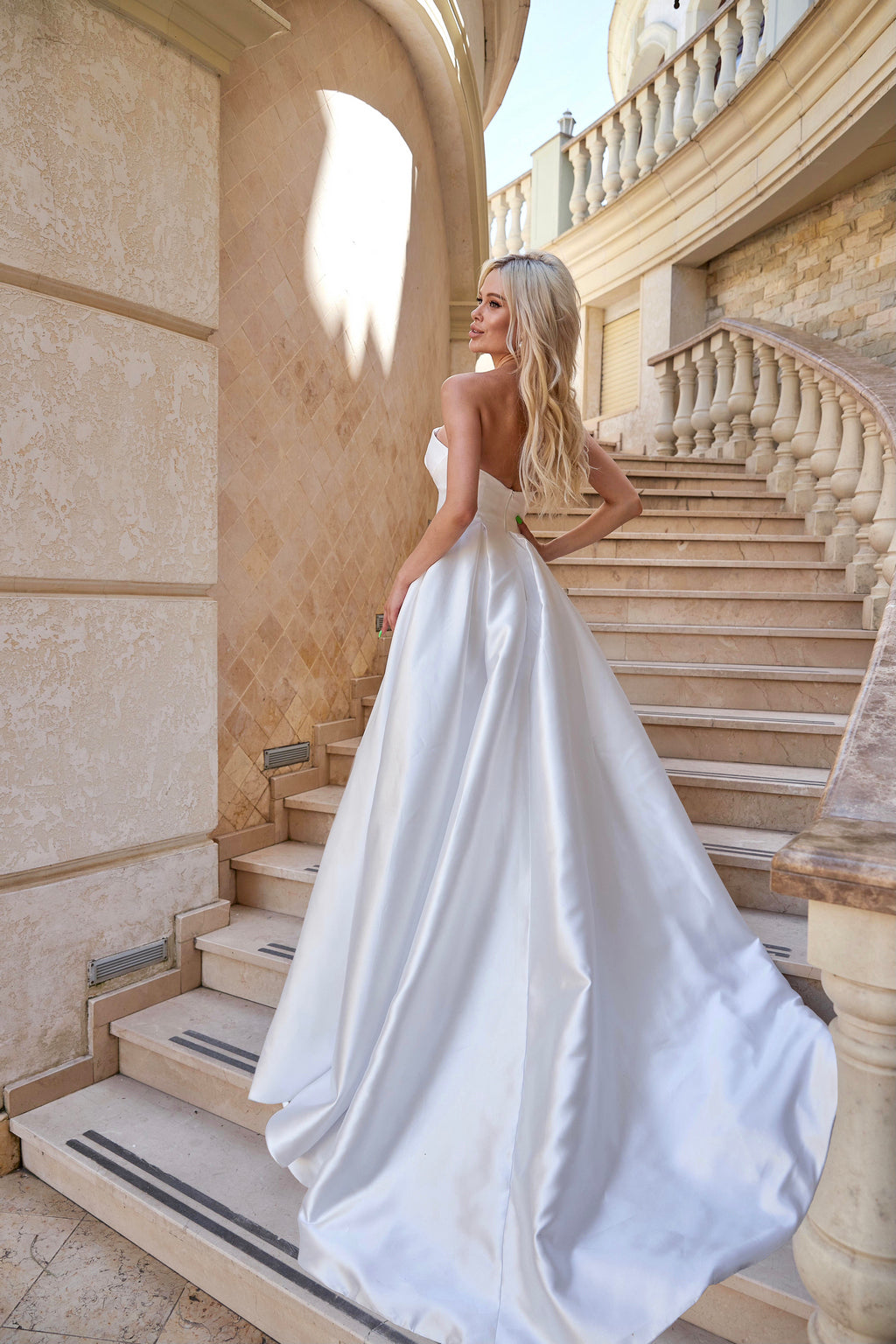 Tina Holly TA611W Long Ball Gown Simple Wedding Dress