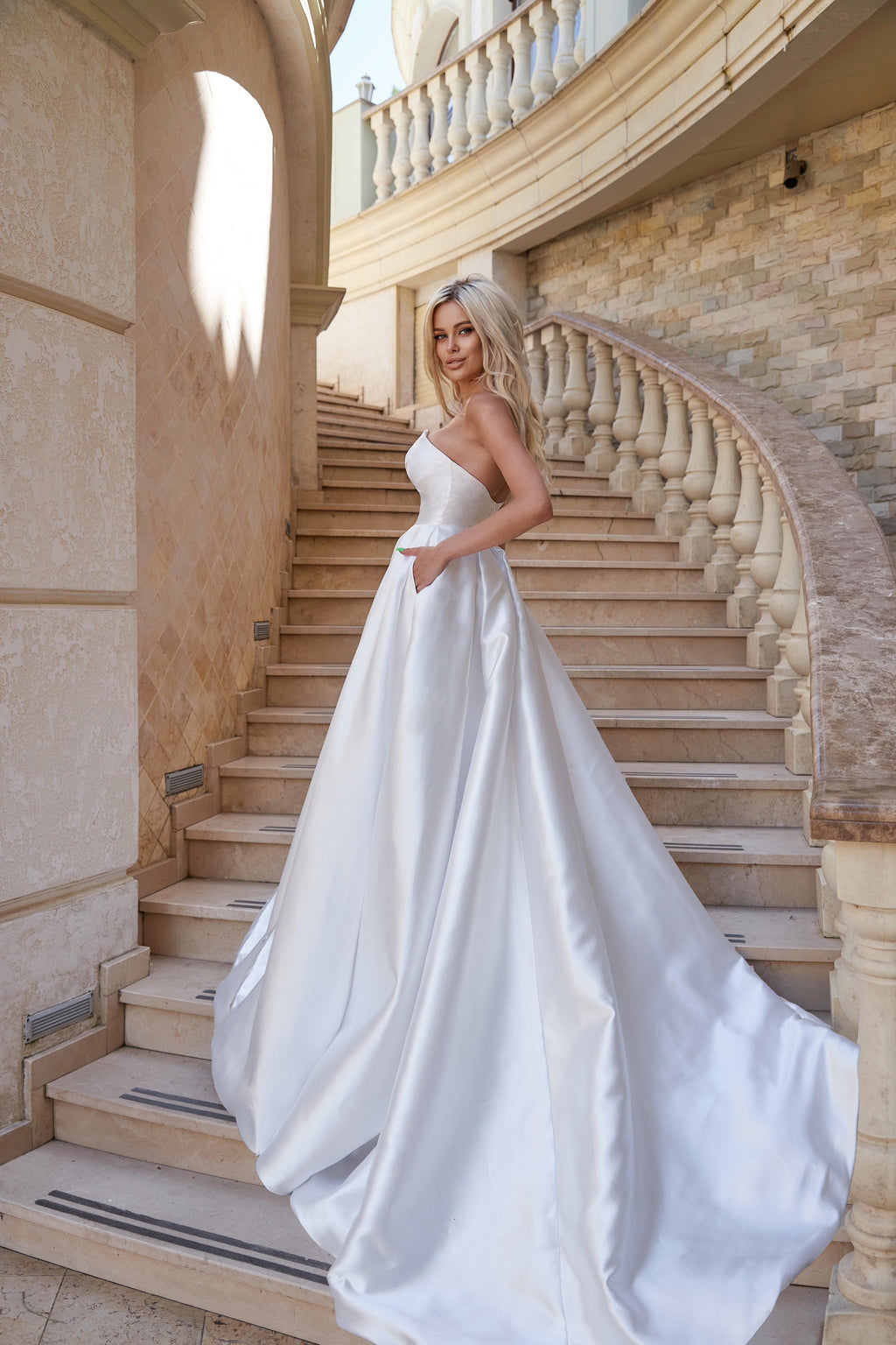 Tina Holly TA611W Long Ball Gown Simple Wedding Dress