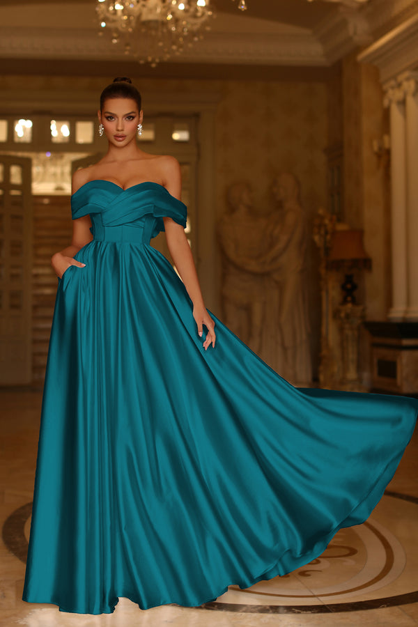 Long Formal A Line Prom Gown by Tina Holly TE207