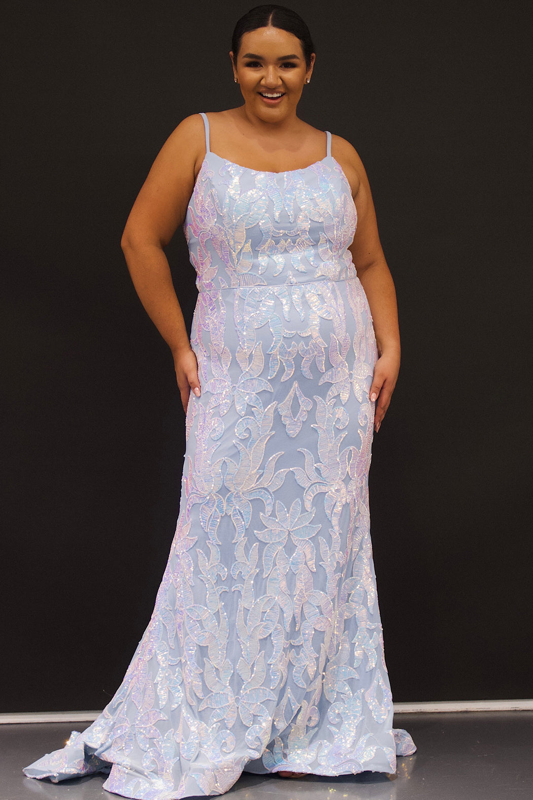 Sydneys Closet TE2307 Prom Long Sequin Formal Plus Size Dress