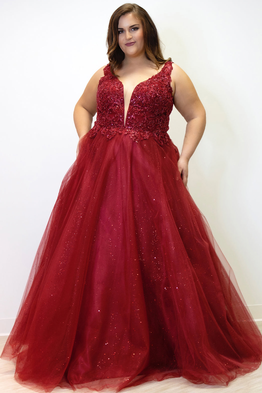 Sydneys Closet TE2323 Plus Size Size Long Mermaid Formal Prom Dress