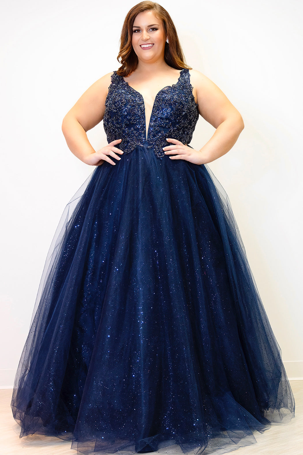 Sydneys Closet TE2323 Plus Size Size Long Mermaid Formal Prom Dress