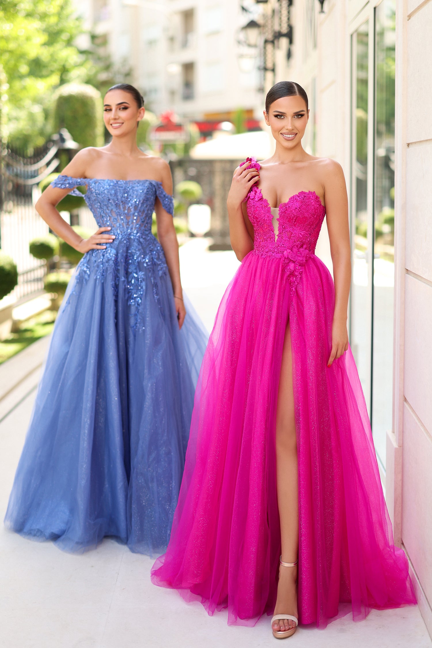Tina Holly TE232 Ball Gown Prom Long Formal Glitter Floral Lace Dress