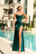 Prom Dresses Long Pleated Formal Mermaid Evening Prom Dress Emerald