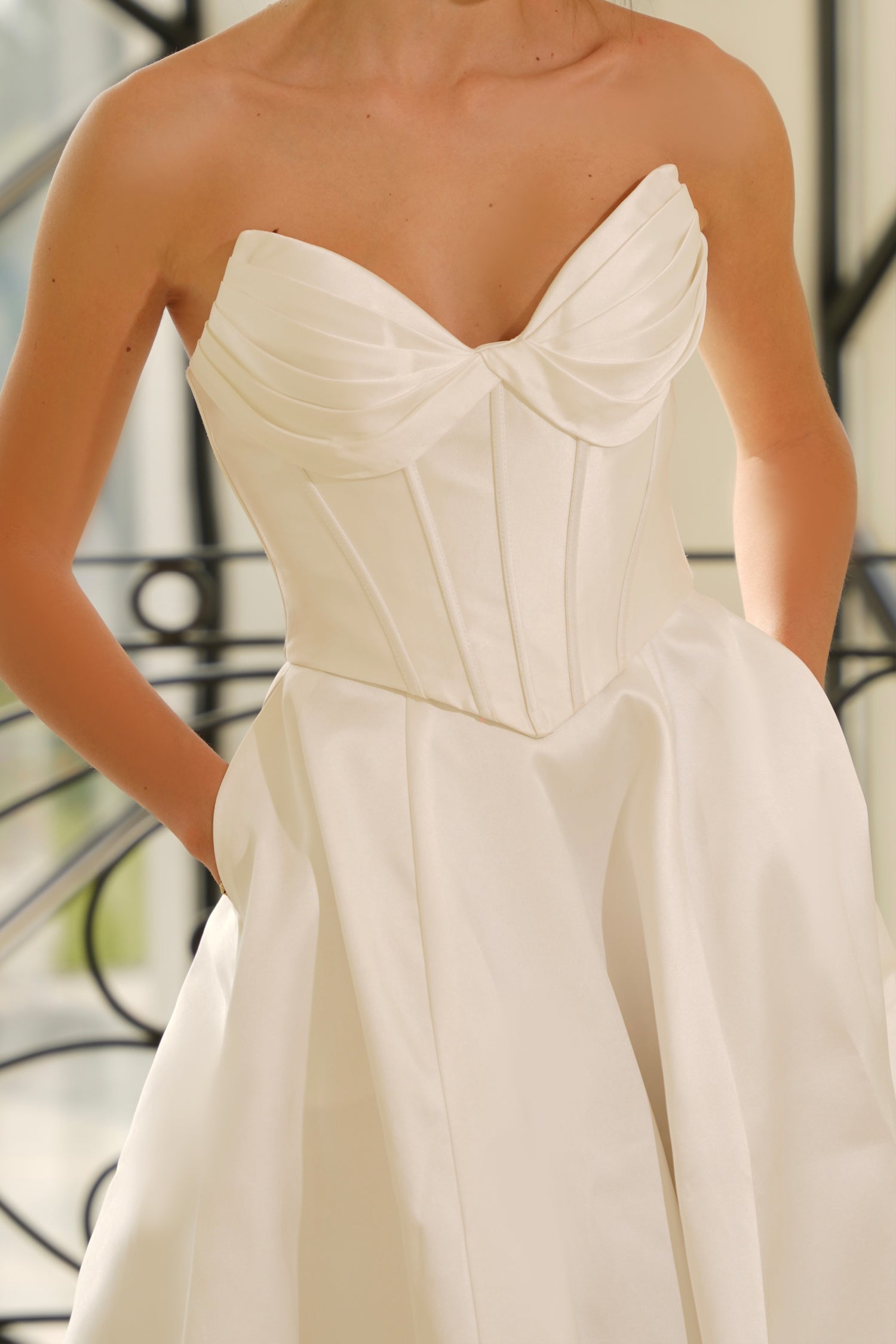 Wedding Dresses Long Bridal Corset Wedding Dress Tina Holly TE704 Off White