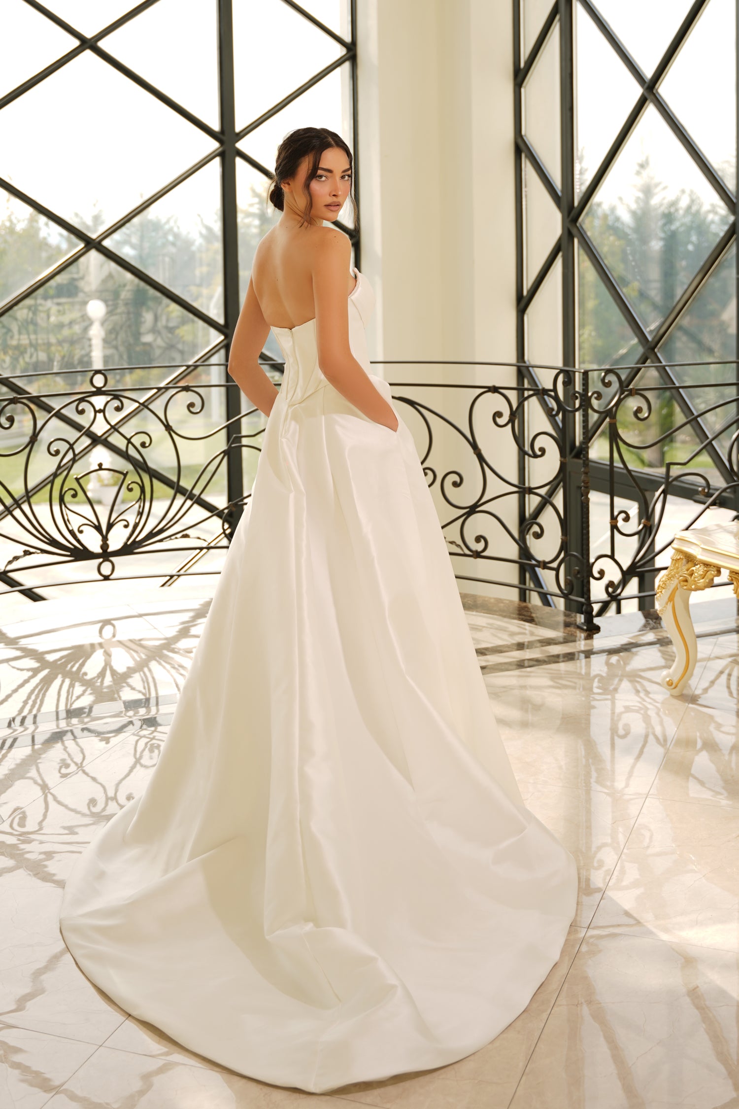 Wedding Dresses Long Bridal Corset Wedding Dress Tina Holly TE704 Off White