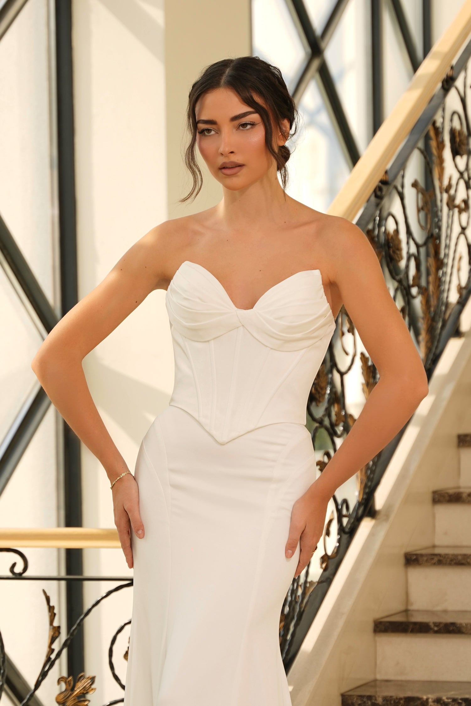 Wedding Dresses Long Bridal Mermaid Wedding Dress Tina Holly TE709 Off White