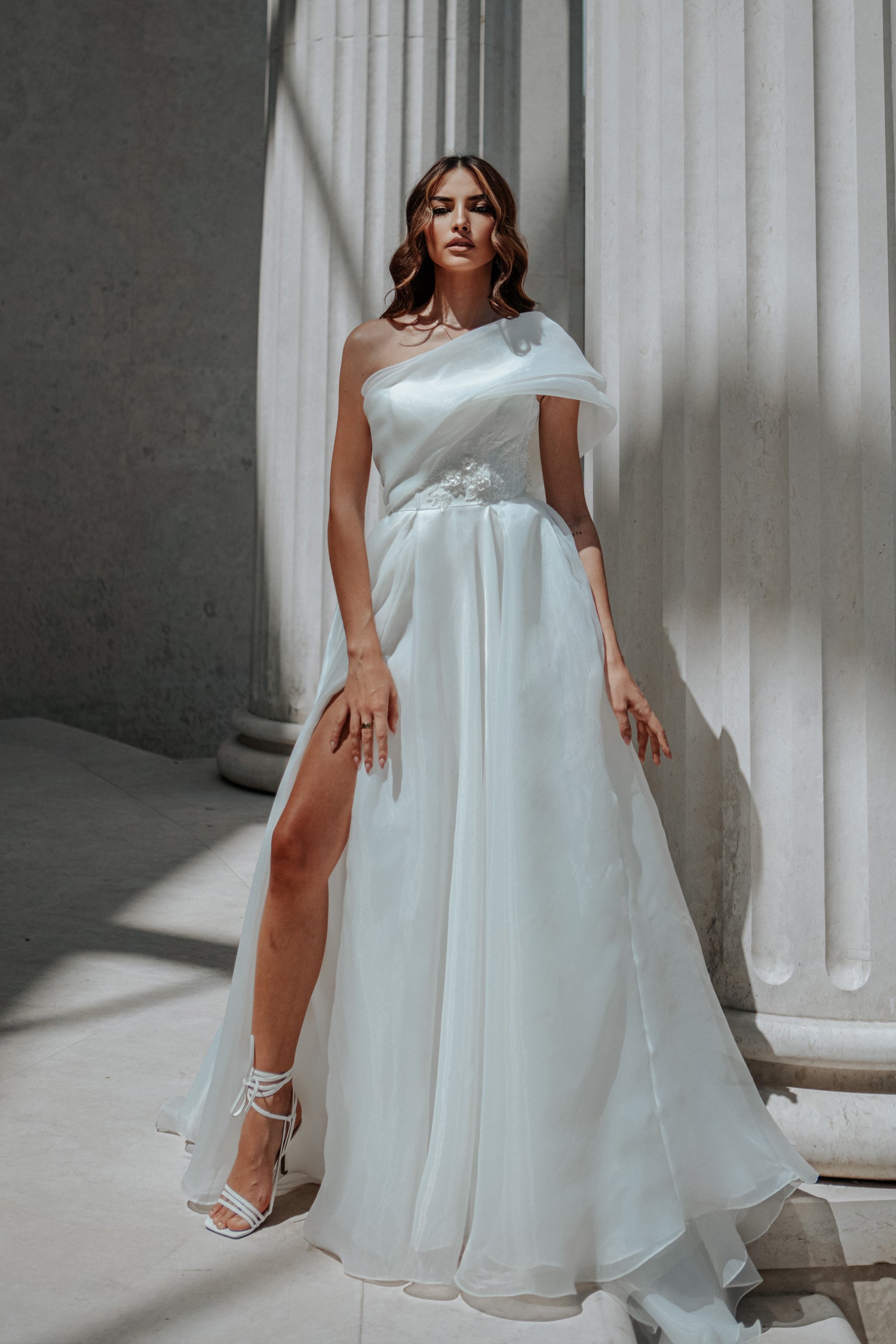 Tina Holly TK012W Simple A Line Long Wedding Dress