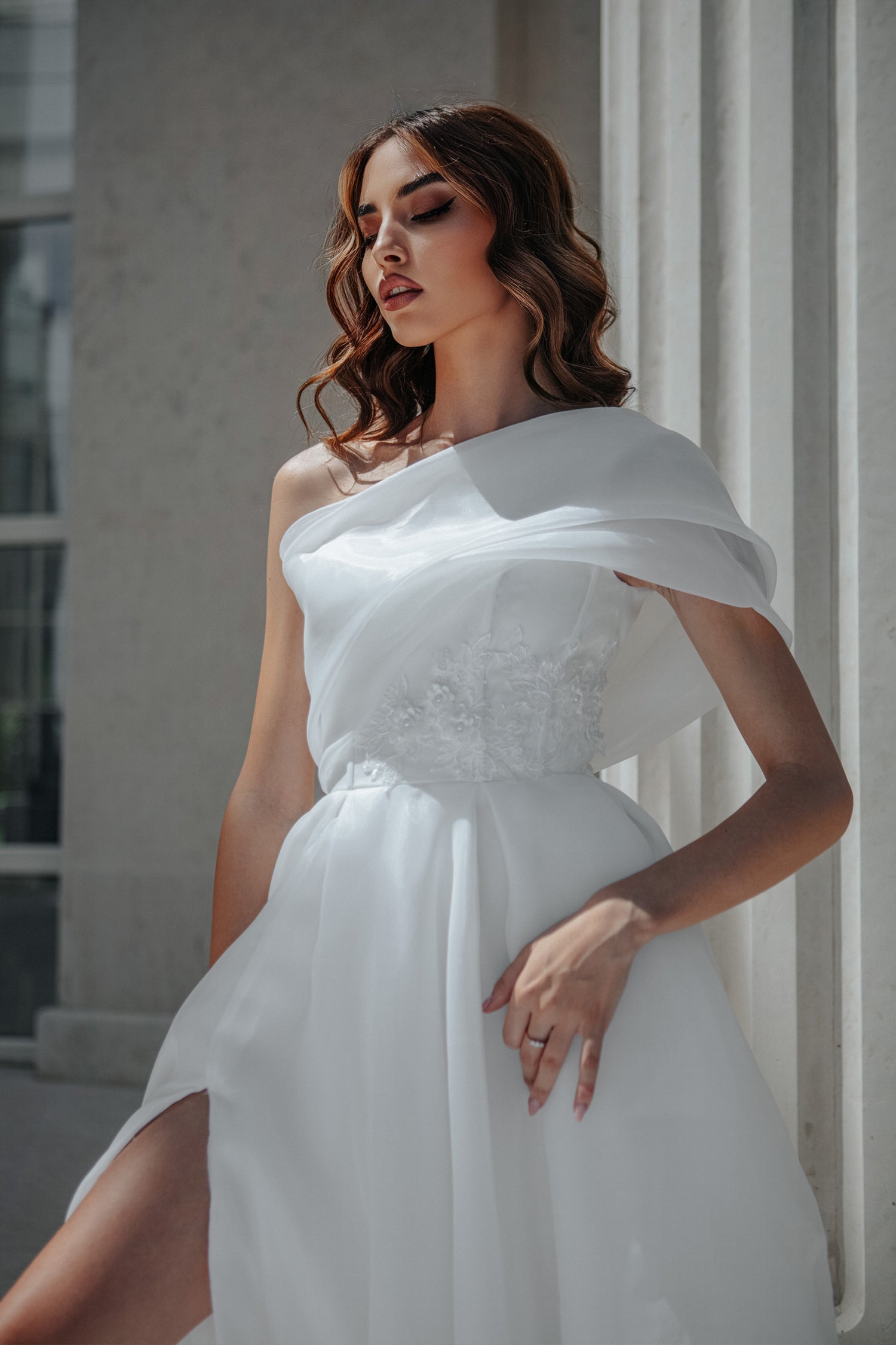 Tina Holly TK012W Simple A Line Long Wedding Dress