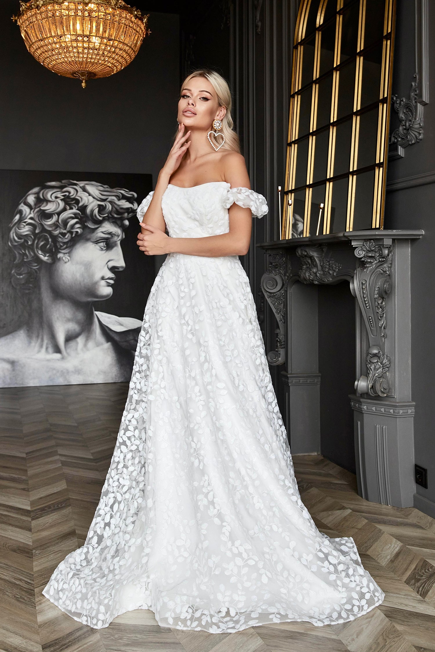 Tina Holly TK023W Long Glitter Sequin A Line Wedding Dress