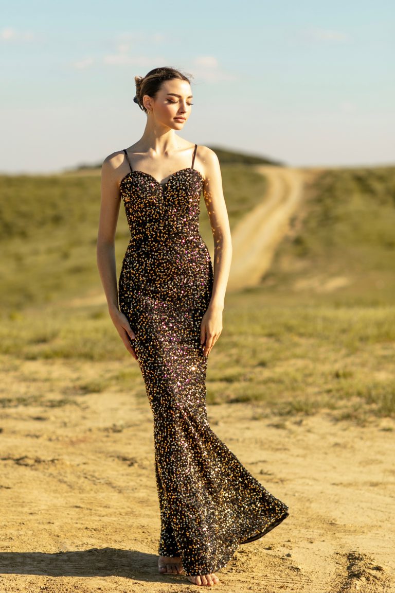 Sweetheart Floor-Length Sequin Formal A-Line Gown - Tina Holly TYTK046