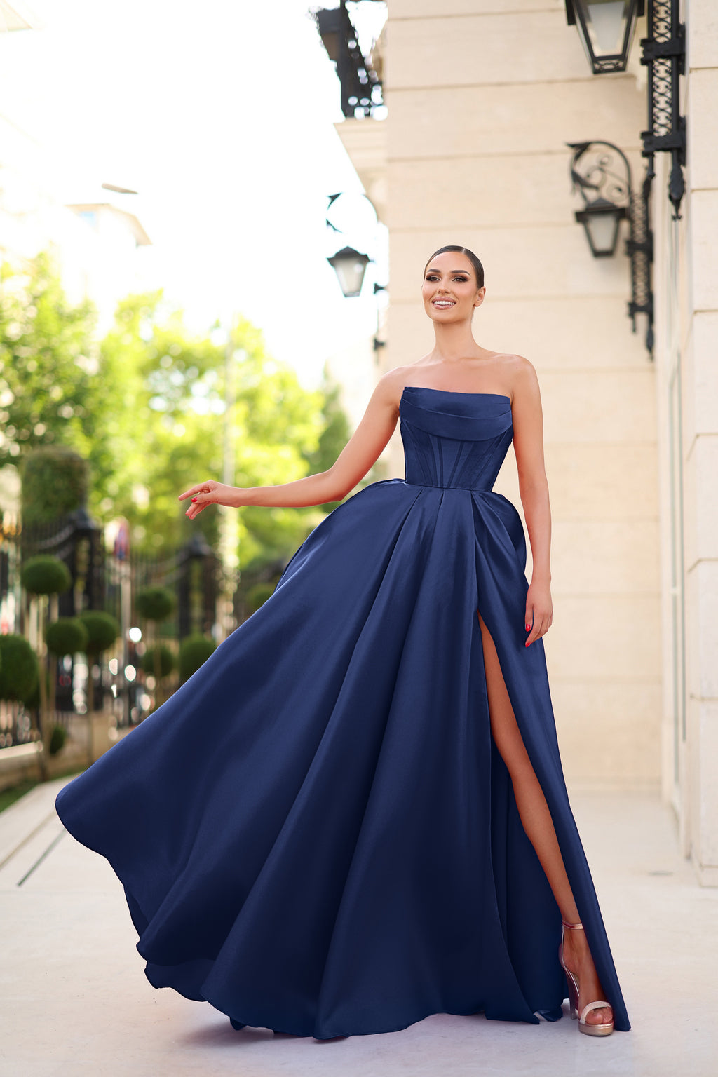 Tina Holly TK241F Ball Gown Long Slit Formal Prom Dress