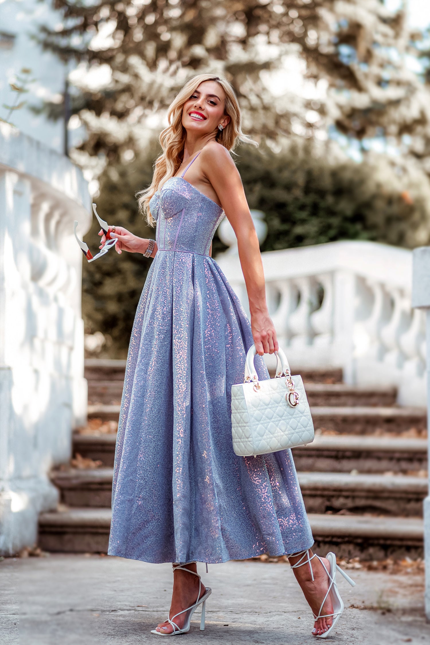 Sweetheart Tea-Length Sequin Formal A-Line Dress - Tina Holly TYTK312