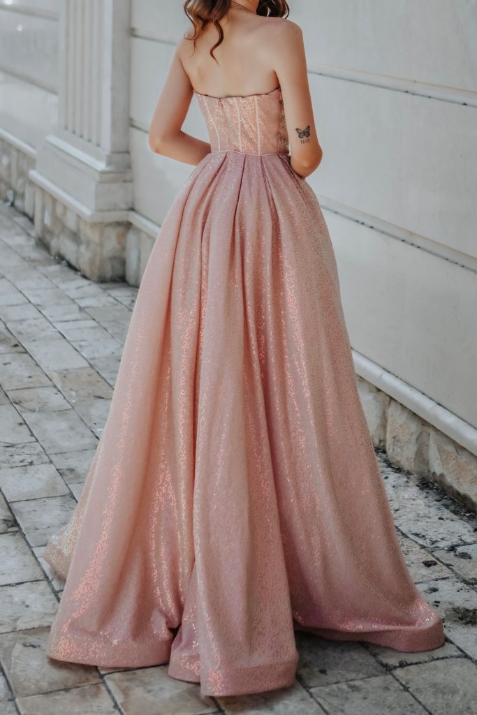 Strapless Floor-Length Sequin Formal Ball Gown Tina Holly TK313