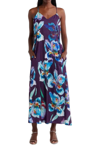 V-Neck Floor-Length Chiffon Formal A-Line Connected Apparel TRF34756