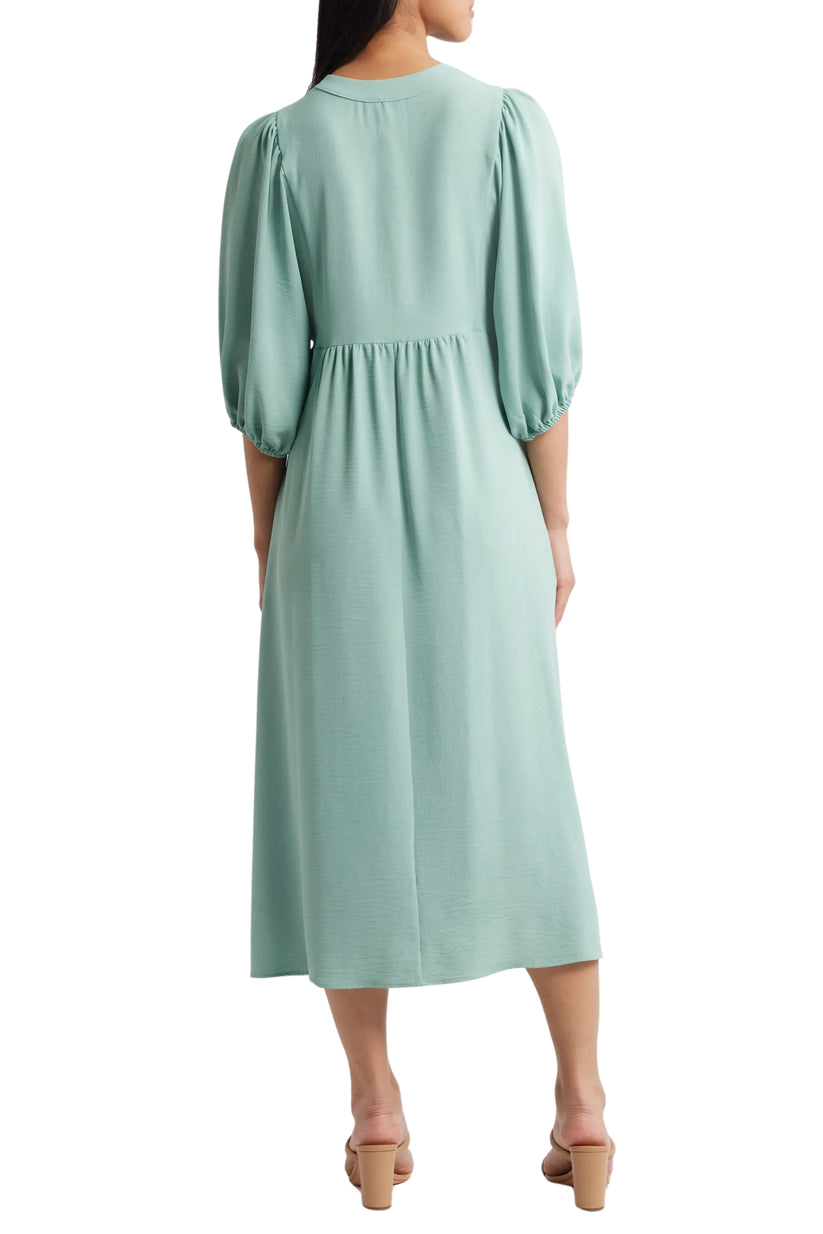 Connected Apparel TRM54766 Short Cocktail Puff Sleeve Midi Maxi Dress