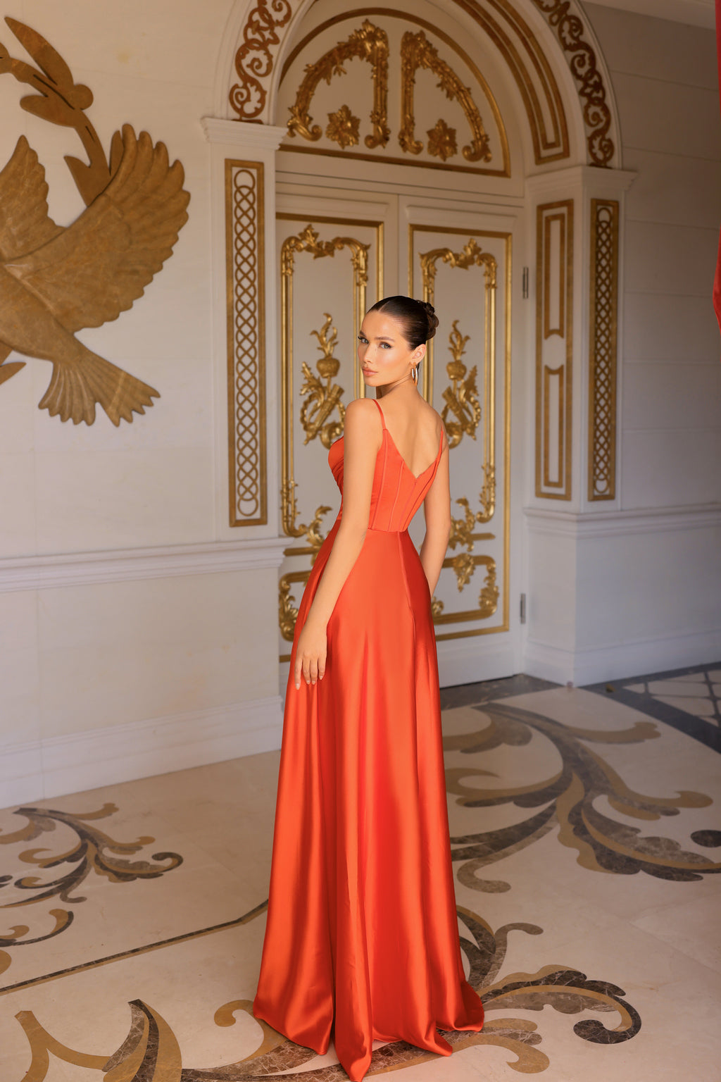 Tina Holly TT011 Pleated A Line Long Formal Prom Dress