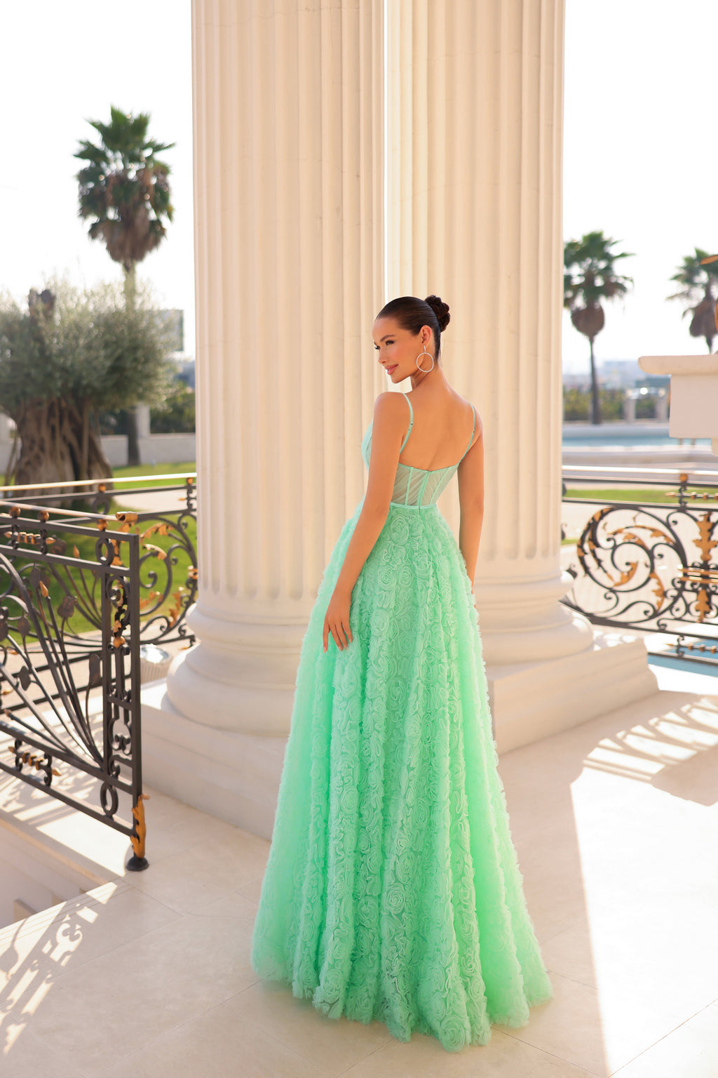 Prom Dresses Long A Line Ball Gown Formal Prom Dress Mint